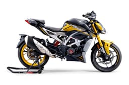 TVS Apache RTR 310 right side profile static in studio